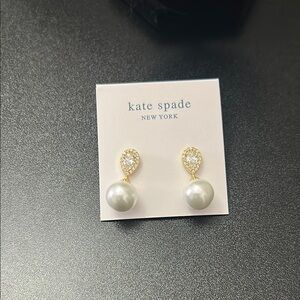 Gold and Pearl Drop Earrings